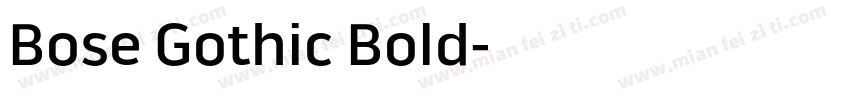 Bose Gothic Bold字体转换